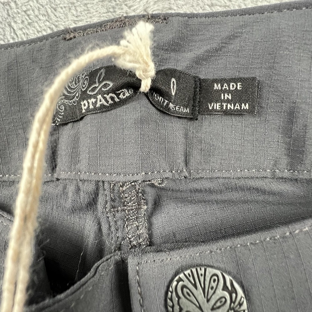 PrAna Sage Convertible Pants Womens 0 Gray Coal Hiking Travel Quick Dry Stretch - Picture 6 of 16